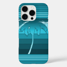 Hilo Hawaiian Palms Aquamarin gestreift iPhone 16 Pro Hülle