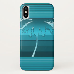 Hilo Hawaiian Palms Aquamarin gestreift Case-Mate iPhone Hülle