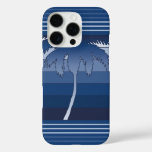 Hilo Hawaiian Palms Gestreift Blau iPhone 16 Pro Hülle