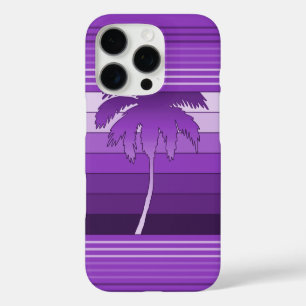Hilo Hawaiian Palms Gestreift Lila iPhone 16 Pro Hülle