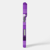 Hilo Hawaiian Palms Lila gestreift Case-Mate iPhone Hülle (Rückseite / Rechts)