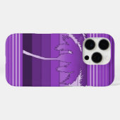 Hilo Hawaiian Palms Lila gestreift Case-Mate iPhone Hülle (Rückseite (Horizontal))