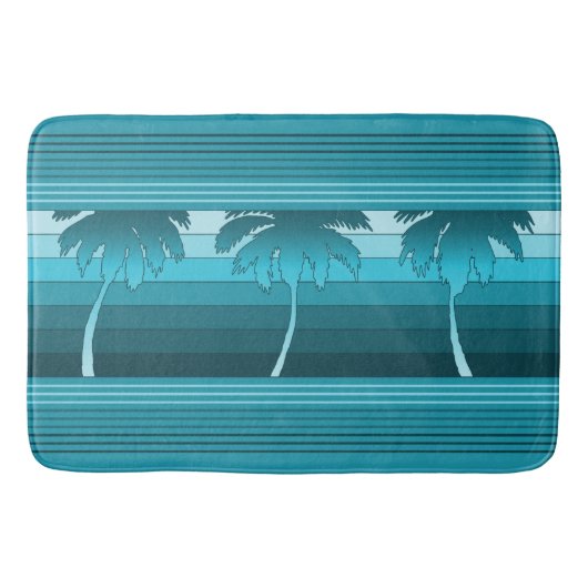 Hilo Hawaiian Palms Striped Badematte (Vorderseite)