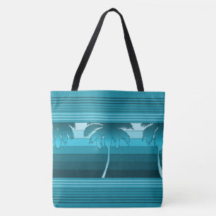 Hilo Hawaiian Palms Striped Beach Bag Tasche