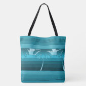 Hilo Hawaiian Palms Striped Beach Bag Tasche (Rückseite)