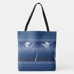 Hilo Hawaiian Palms Striped Beach Bag Tasche