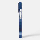 Hilo Hawaiian Palms Striped Blue Case-Mate iPhone Hülle (Rückseite / Links)