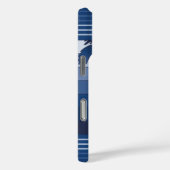 Hilo Hawaiian Palms Striped Blue Case-Mate iPhone Hülle (Rückseite / Rechts)