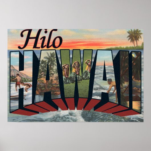 Hilo, HawaiiLarge Letter ScenesHilo, HI Poster (Vorne)