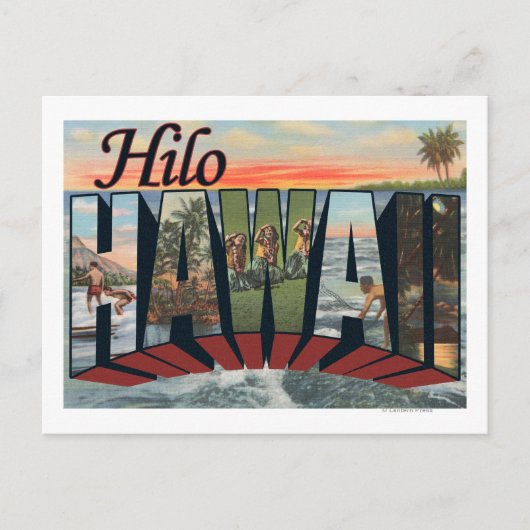 Hilo, HawaiiLarge Letter ScenesHilo, HI Postkarte (Vorderseite)
