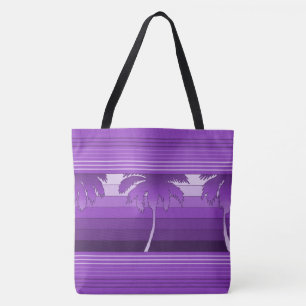 Hilo hawaiische Palmen-gestreifte Strand-Tasche Tasche