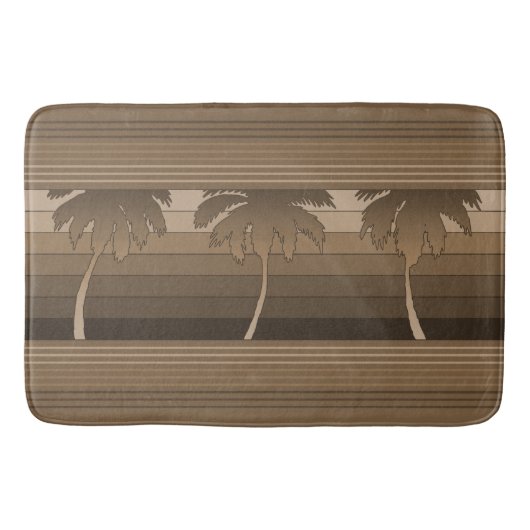 Hilo hawaiische Palmen Striped Badematte (Vorderseite)