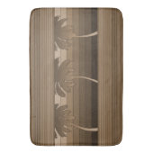 Hilo hawaiische Palmen Striped Badematte (Vorderseite Vertikal)