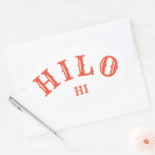 Hilo, Hawai's Ovaler Aufkleber (Umschlag)