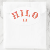 Hilo, Hawai's Ovaler Aufkleber (Tasche)