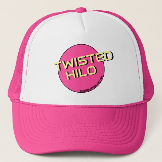 HILO PINK TRUCKER HAT TWISSEN TRUCKERKAPPE (Vorderseite)