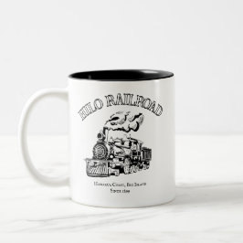 Hilo Railroad Vintage Steam Train Zweifarbige Tasse
