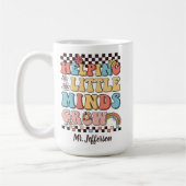 Hilping Little Minds Grow Lehrer Geschenk Kaffeetasse (Links)