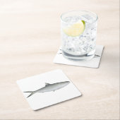 Hilsa Shad Rechteckiger Pappuntersetzer (Vor Ort)