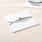 Hilsa Shad Rechteckiger Pappuntersetzer (angewinkelt)