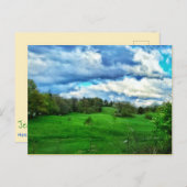 HILSIDE PASTURE POSTCARD POSTKARTE (Vorne/Hinten)