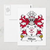 Hilton Familienwappen Postkarte (Vorne/Hinten)