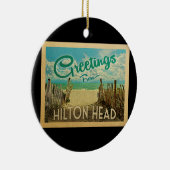 Hilton Head Beach Vintage Travel Keramik Ornament (Rechts)