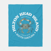 Hilton Head (blaue Krabbe) Fleecedecke (Vorderseite)