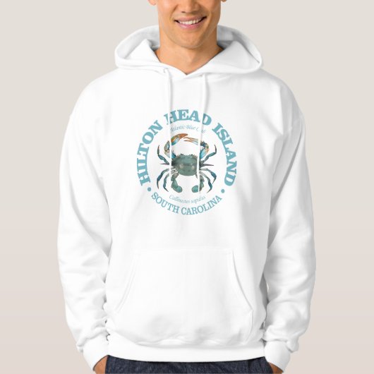 Hilton Head (blaue Krabbe) Hoodie (Vorderseite)