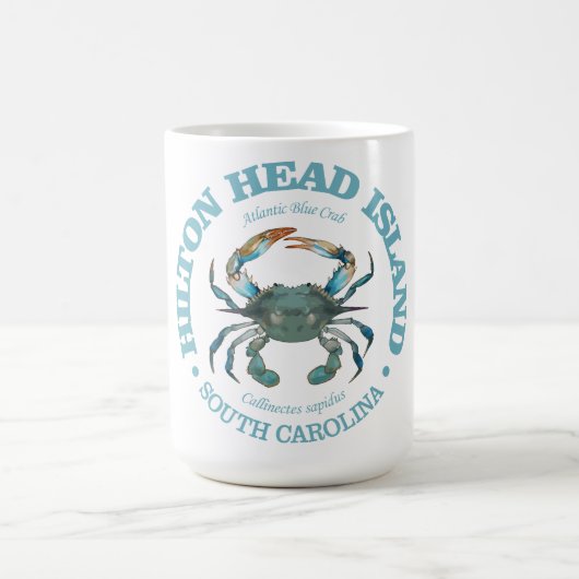 Hilton Head (blaue Krabbe) Kaffeetasse (Mittel)