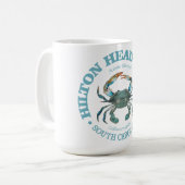 Hilton Head (blaue Krabbe) Kaffeetasse (Vorderseite Links)