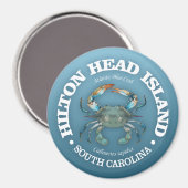 Hilton Head (blaue Krabbe) Magnet (Vorderseite/Rückseite)