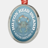 Hilton Head (blaue Krabbe) Ornament Aus Metall (Links)