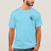 Hilton Head Blue Ocean Wave Circle Design T-Shirt (Vorderseite)