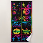 Hilton Head bunter Badetuch-Entwurf Strandtuch (Vorderseite)