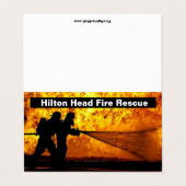 Hilton Head Fire Rescue Visitenkarten (Außenseite Aufgefaltet)