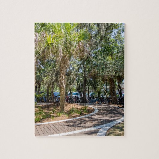 Hilton Head Georgia Strand und Ozean mit Palme tre Puzzle (Vertikal)