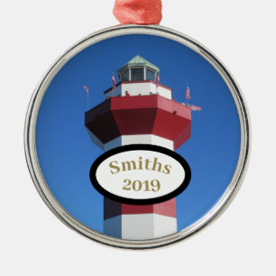 Hilton Head Hafen Stadt Custom Circle Ornament Aus Metall