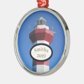Hilton Head Harbour Town Custom Circle Ornament Aus Metall (Links)