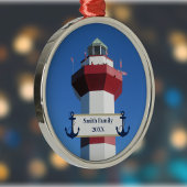 Hilton Head Harbour Town Lighthouse and Anchor Ornament Aus Metall