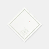 Hilton Head Insel SC Karte Elegante Sage Wedding Serviette (Ecke)