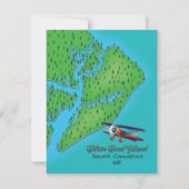 Hilton Head Insel South Carolina Karte (Rückseite)