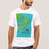 Hilton Head Insel South Carolina Karte T-Shirt (Vorderseite)