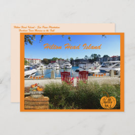 Hilton Head Island Hafen Stadt Marina Hallo Fall Postkarte