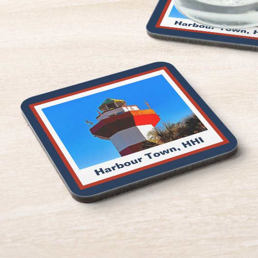 Hilton Head Island Harbour Town Lighthouse Getränkeuntersetzer (Linke Seite)