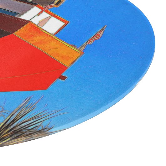 Hilton Head Island Harbour Town Lighthouse Schneidebrett (Ecke)