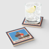 Hilton Head Island Harbour Town Lighthouse Steinuntersetzer (Seitenansicht)