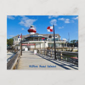 Hilton Head Island Harbour Town Pier & Lighthouse Postkarte (Vorderseite)