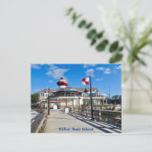 Hilton Head Island Harbour Town Pier & Lighthouse Postkarte (Stehend Vorderseite)