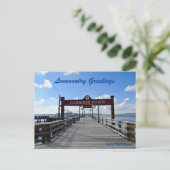 Hilton Head Island Harbour Town Pier Sea Pines Postkarte (Stehend Vorderseite)